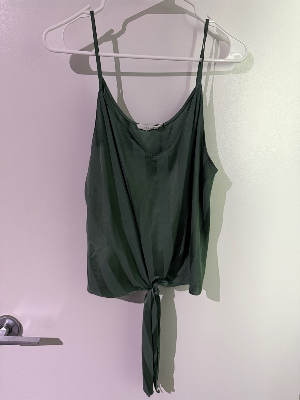 Lush Green/Teal Tie-Front Camisole